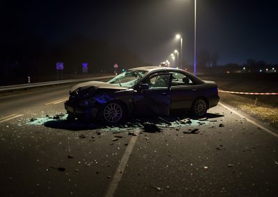 Driver Who Left a 20-Year-Old Girl and an Alligator Dying on I-95 Is About to Learn What Florida Does to Cowards Damaged,Black,Car,After,A,Severe,Accident
