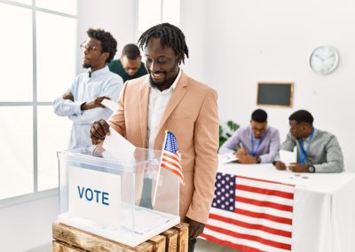A Florida Senator Named Five Cities When She Threatened a Black Democrat for Endorsing Byron Donalds Young,American,Voter,Man,Smiling,Happy,Putting,Vote,In,Voting