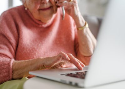 Online,And,Phone,Scams,Targeting,Seniors.,Scammer,Sending,Email,To