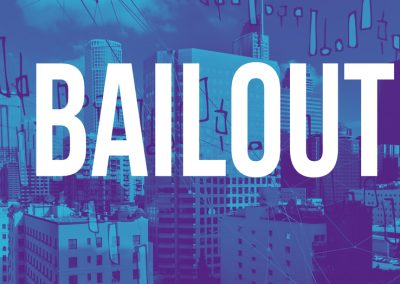 Bailout,Theme,With,Downtown,Los,Angeles,Skycapers