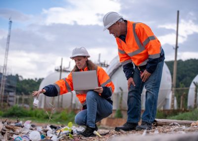 Ron DeSantis Just Finished the Largest Environmental Restoration Project in American History Environmental,Scientists,Or,Workers,,Wearing,Safety,Helmets,And,Gloves,,Examining
