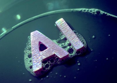 Silver,Letters,Ai,Inside,A,Giant,Bubble