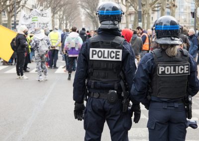 Rioters Burned a 143-Year-Old French Town Hall and Byron Donalds Told Florida Exactly What Happens Next Uniformed,Police,Facing,Rioters,On,A,City,Street