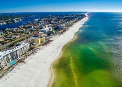 Ron DeSantis Drove to the Panhandle When Joe Biden Would Have Held a Press Conference Fort,Walton,,Florida,-,Panoramic,Aerial,View,Of,Cityscape,And